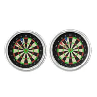 Darts Player Dartboard Bullseye Wedding Cufflinks