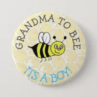 GRANDMA to Be Bumblebee Baby Shower Button