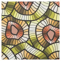 Modernistic Abstract Organic Repeat Pattern Fabric