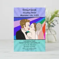 Pop Art Retro Couple Wedding Invite