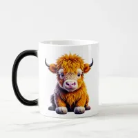 Highland Happiness | Cute Baby Cow Magic Mug