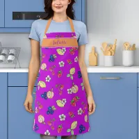 Fun Kitschy Mixed Fruit Pattern Summer Bold Apron