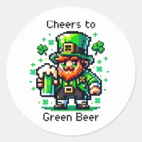 Cheers to Green Beer | St Patrick's Day   Classic Round Sticker