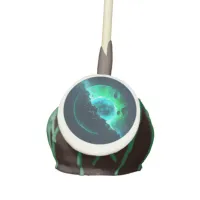 Emerald Lunar Core Cracking Open DALL-E AI Art Cake Pops