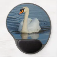 Elegant Mute Swan Waterbird on the Lake  Gel Mouse Pad