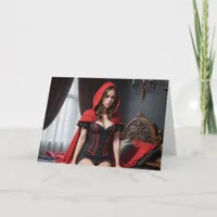 Black and Red Sexy Lingerie Card