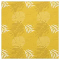 Mustard and Turmeric Yellow Palm Leaves Patterned Fabric