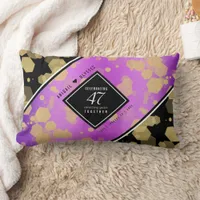 Elegant 47th Amethyst Wedding Anniversary Lumbar Pillow