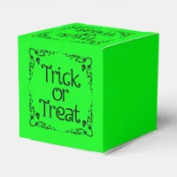 Slime Green Trick or Treat  Favor Boxes