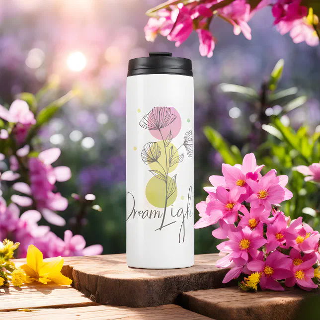 Dream Lights Floral Pastel Colors Travel Mug