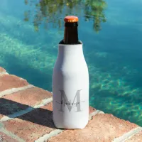 Personalize Monogram Initial Name Bottom  Bottle Cooler