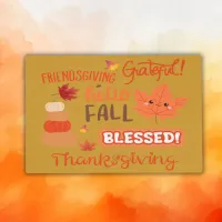 Fall Decor Pumpkin Thanksgiving on Yellow | Placemat