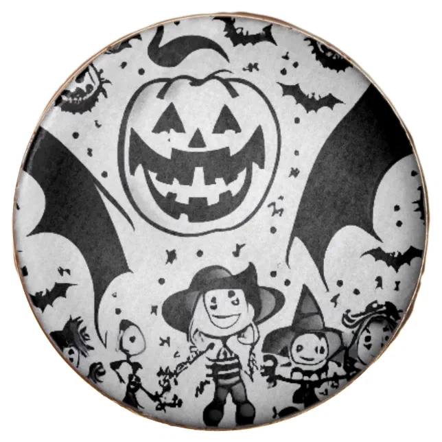 Halloween fiesta en noir et blanc  chocolate covered oreo