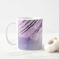 Modern trendy abstract floral coffee mug