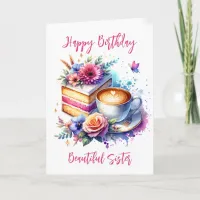 Coffee and Cake | Sister's Birthday Card