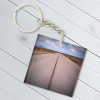 Road Trip Vacation Photo Keychain