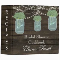 barnwood sage flowers Mason Jar Recipe Folder