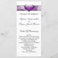 purple Wedding program