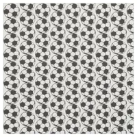 Soccer Player Footballs Patterned Sports Team Fabric