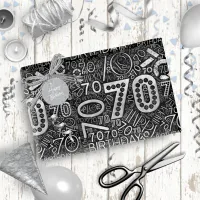 Birthday Number Word Cloud Seventy D ID270 Wrapping Paper