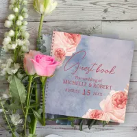 Romantic Watercolor Floral Wedding Guest Book