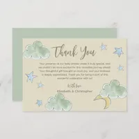 Stars Moons Neutral Boy Baby Shower Thank You Card