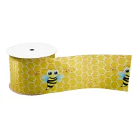 Honeycomb and Bumble Bee Yellow Ribbon
