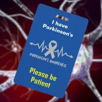 Parkinson's Lanyard disability ID Badge