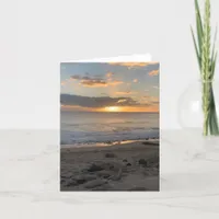 Beach Sunset Photography Blank Note Card