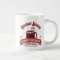 Holiday Season Hot Cocoa Retro  Giant Coffee Mug