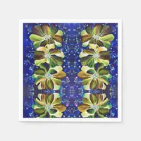 Watercolor Spring Delphinium Flowers Napkins