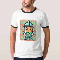 Boba Bubble Tea Kawaii Cute Cartoon T-Shirt