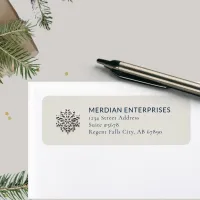 Elegant Snowflake Return Address Label