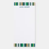 Personalized Modern Stripes Magnetic Notepad