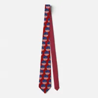 USA - American Flag and Stars in Circle Tie