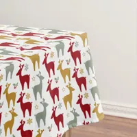 Red Christmas Reindeer Pattern#12 ID1009 Tablecloth