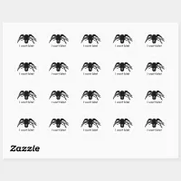 Funny Cartoon Black Spider Halloween Black Widow Classic Round Sticker