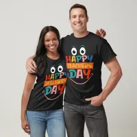 Colorful Happy Teachers Day Funny Face Unisex T-Shirt