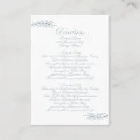 Rustic Watercolor Dusty Blue Nature Leafy Wedding Enclosure Card