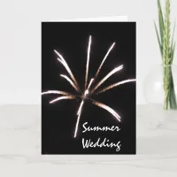 Fireworks Summer Wedding Save the Date Announcement