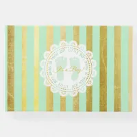 Green and Gold Baby Shower Guestbook