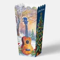 Ukulele Christmas Tree Popcorn Favor Boxes