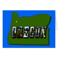 Oregon Map and Picture Text