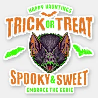 Happy Hauntings | Trick or Treat Halloween Bats Sticker