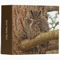 Great Horned Owl in the Douglas Fir 3 Ring Binder