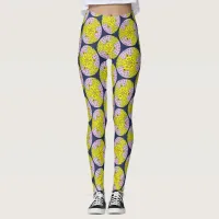 Modern Retro pattern, circles pattern Leggings