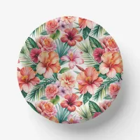  Tropical Flowers in Bloom Paper Bowls