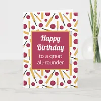 Birthday Cricket Player Personalized Card