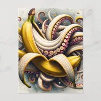 A Surreal Banana Octopus Postcard