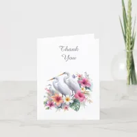 Tropical Egret Coastal Thank You Note Card